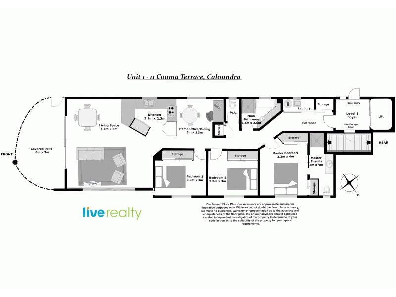 1/11 Cooma Terrace, Caloundra QLD 4551 Floorplan