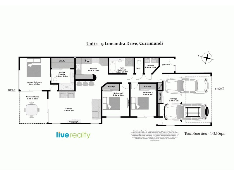 U1/9 Lomandra Drive, Currimundi QLD 4551 Floorplan