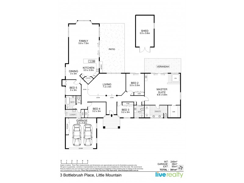 3 Bottlebrush Place, Little Mountain QLD 4551 Floorplan