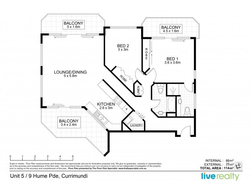 5/9 ‘The Outlook’ Hume Parade, Currimundi QLD 4551 Floorplan