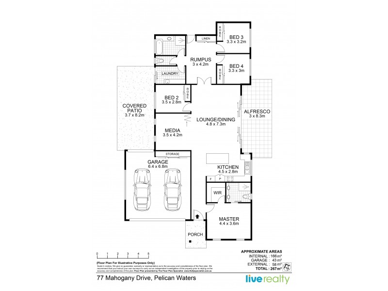 77 Mahogany Drive, Pelican Waters QLD 4551 Floorplan