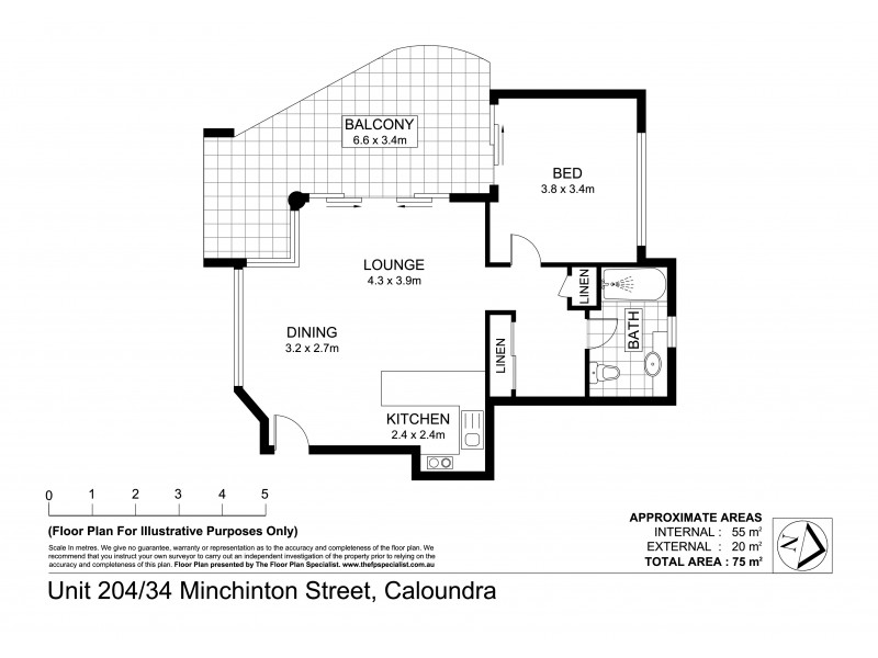 204/34 Minchinton Street, Caloundra QLD 4551 Floorplan