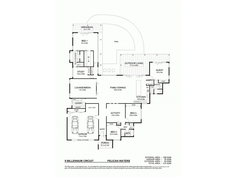 9 Millennium Circuit, Pelican Waters QLD 4551 Floorplan