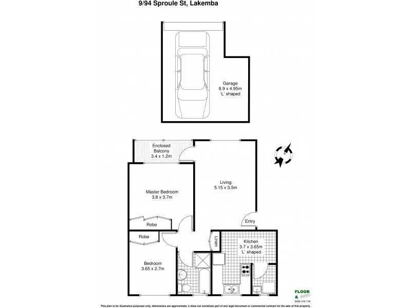 9/94 Sproule St, Lakemba NSW 2195 Floorplan
