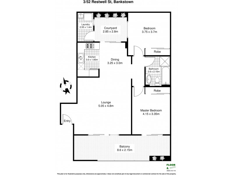 3/52 Restwell Street, Bankstown NSW 2200 Floorplan