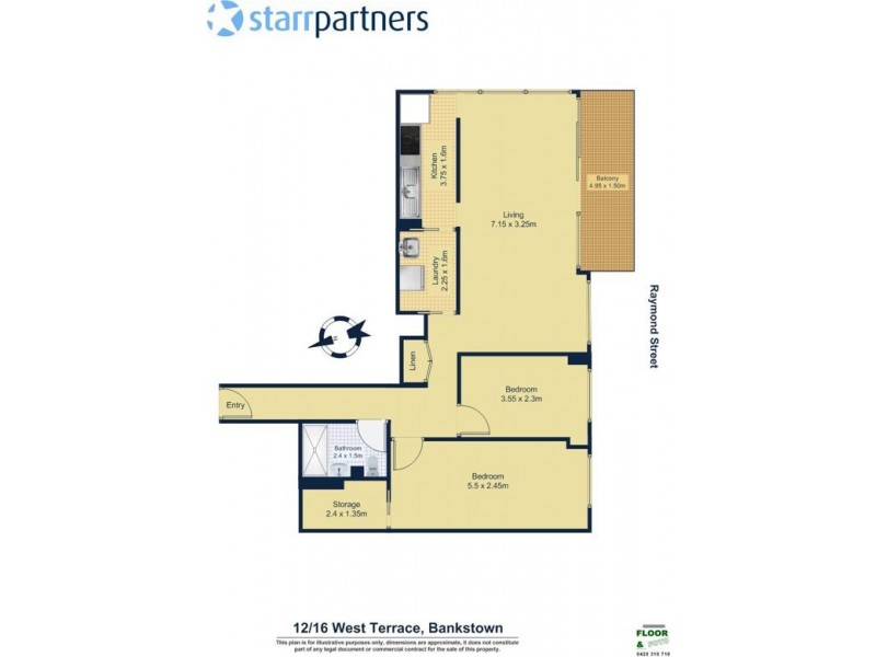 12/16 West Terrace, Bankstown NSW 2200 Floorplan