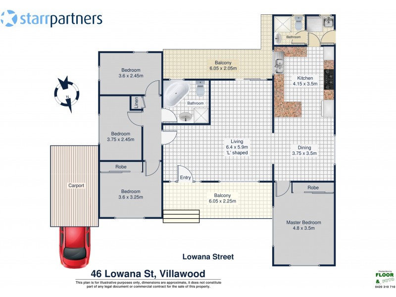 46 Lowana Street, Villawood NSW 2163 Floorplan