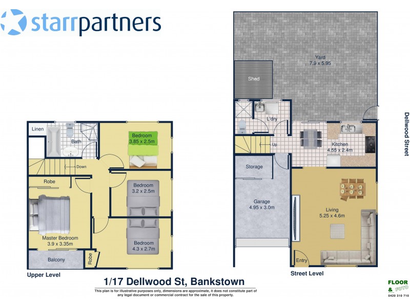 1/17 Dellwood Street, Bankstown NSW 2200 Floorplan