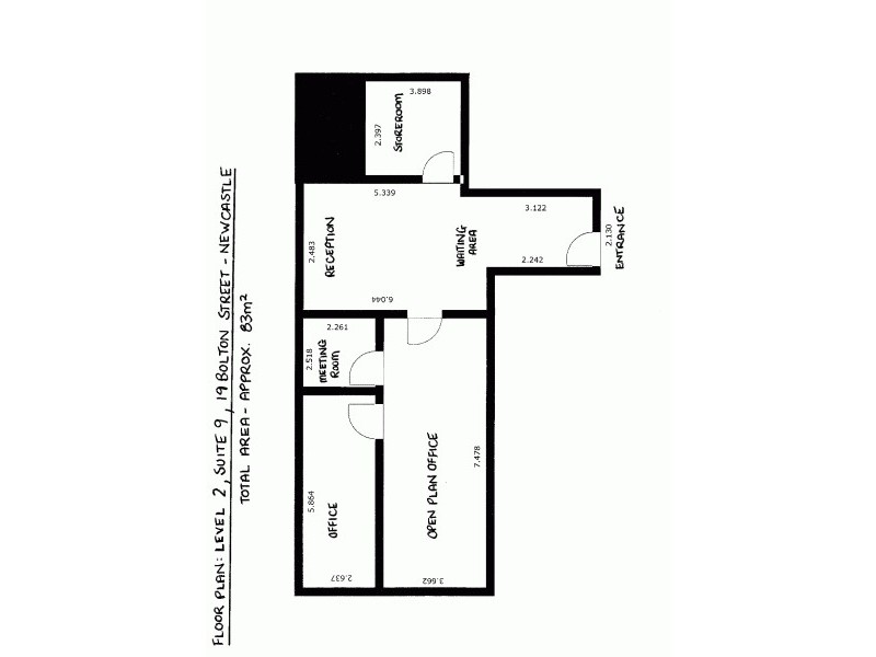 Suite 9, Level 2, 19 Bolton Street, Newcastle NSW 2300 Floorplan