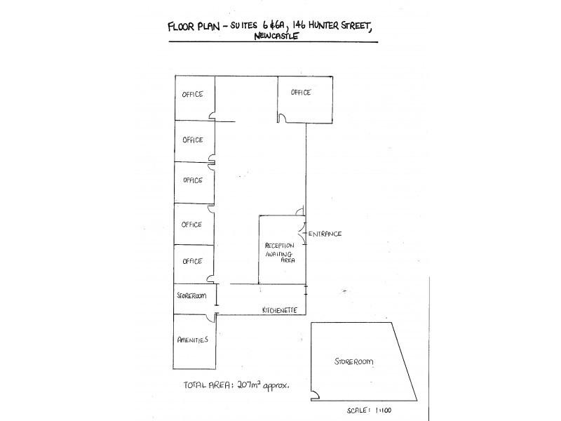 Suite 6 & 6a First Floor, 146 Hunter Street, Newcastle NSW 2300 Floorplan