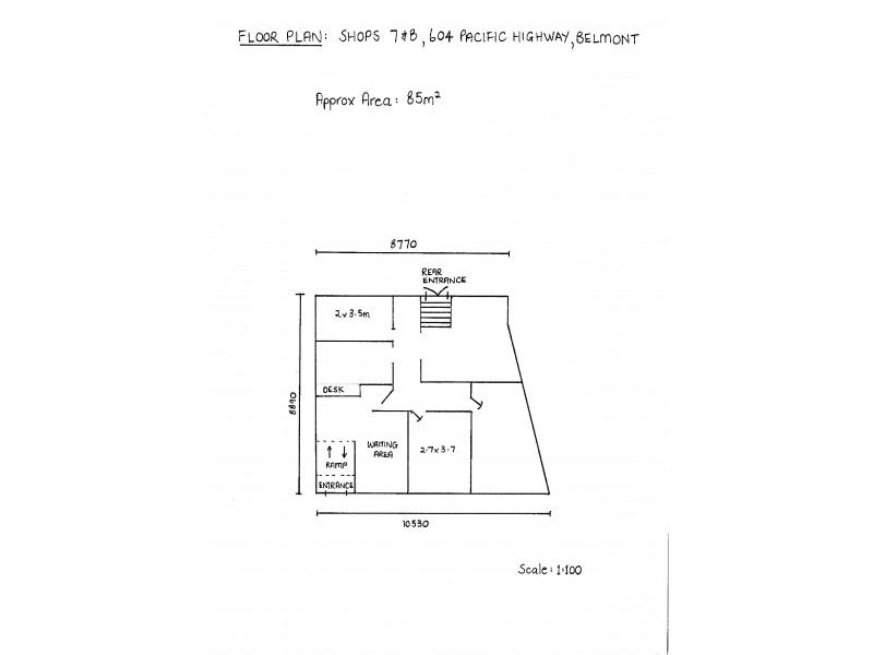 Shops 7 & 8 600 Pacific Highway, Belmont NSW 2280 Floorplan