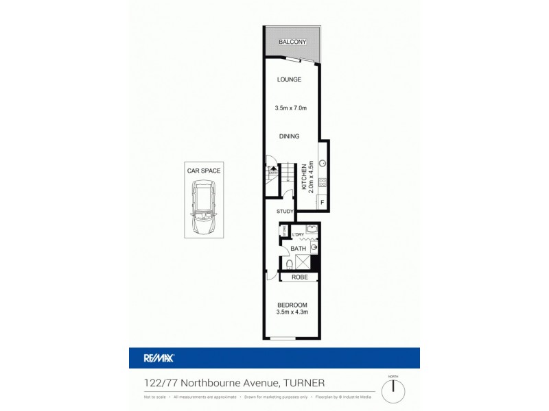 122/77 Northbourne Avenue, Turner ACT 2612 Floorplan
