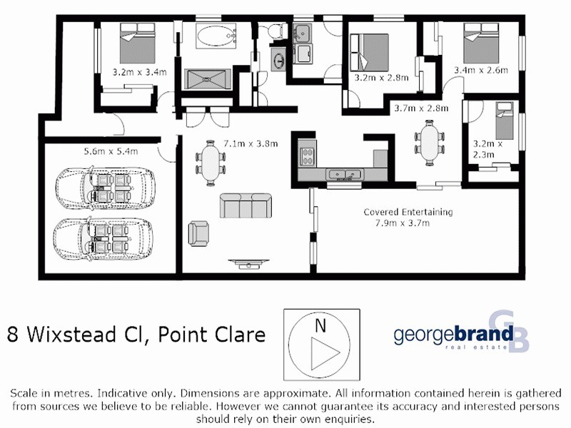 8 Wixstead Cl, Point Clare NSW 2250 Floorplan