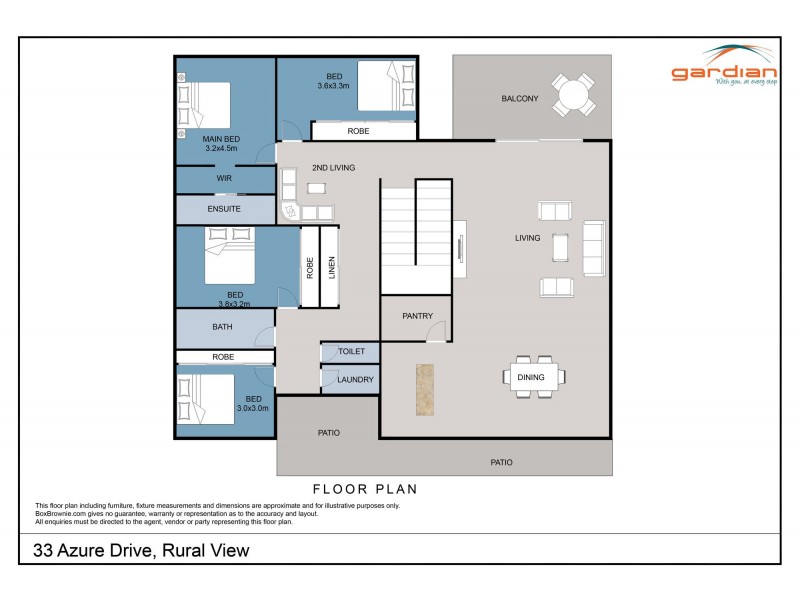 33 Azure Drive, Rural View QLD 4740 Floorplan