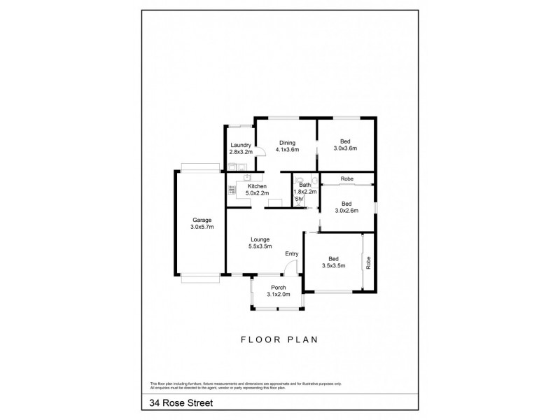 34 Rose Street, Goulburn NSW 2580 Floorplan