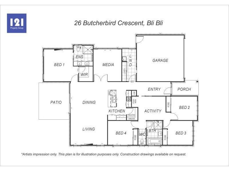 26 Butcherbird Crescent, Bli Bli QLD 4560 Floorplan