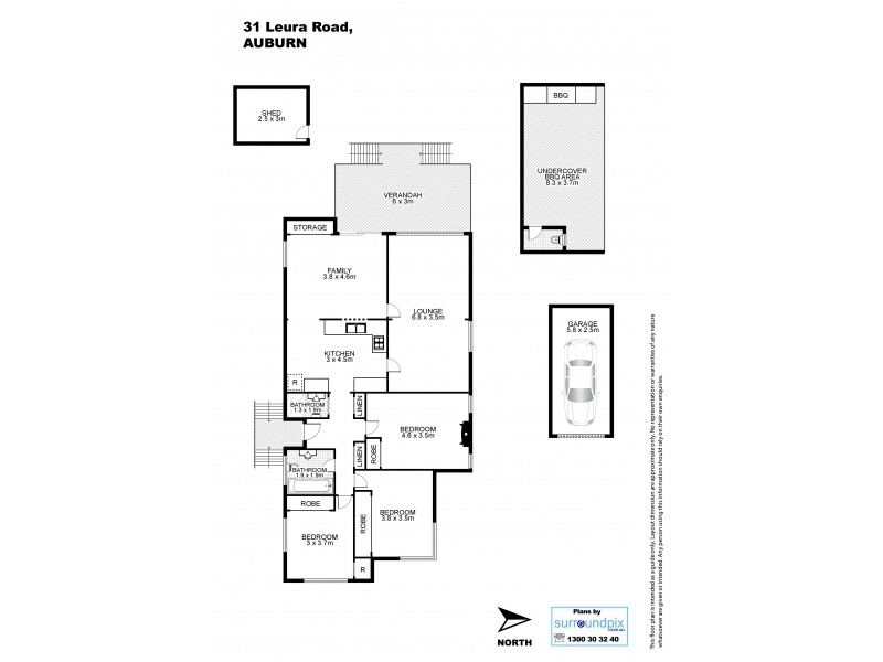 31 Leura Road, Auburn NSW 2144 Floorplan