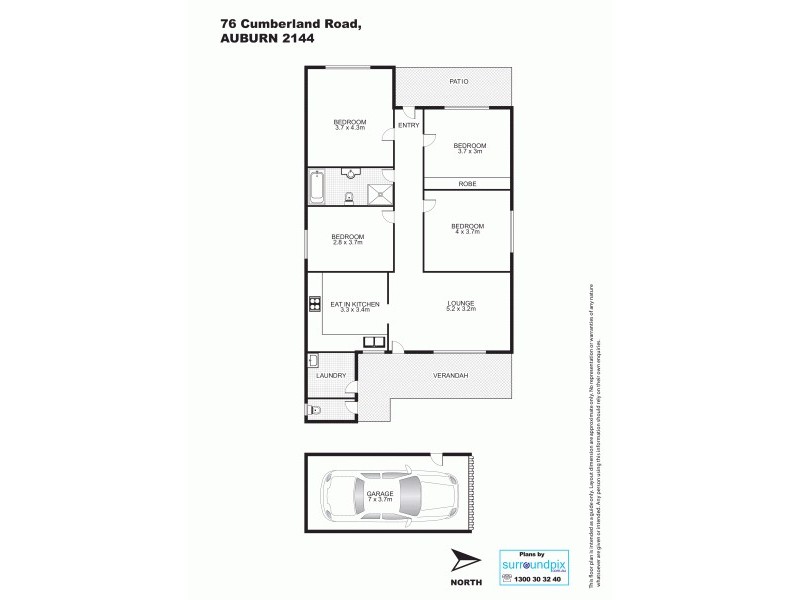 76 Cumberland Rd, Auburn NSW 2144 Floorplan