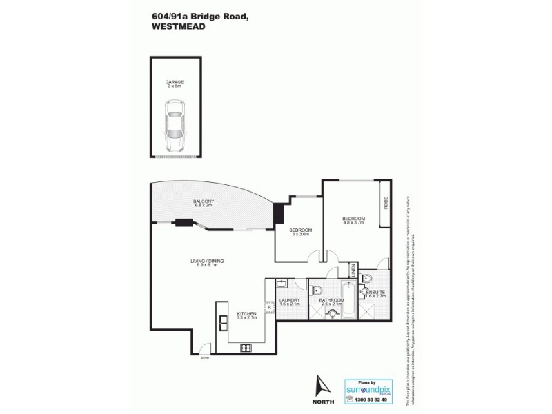 604/91a Bridge Rd, Westmead NSW 2145 Floorplan