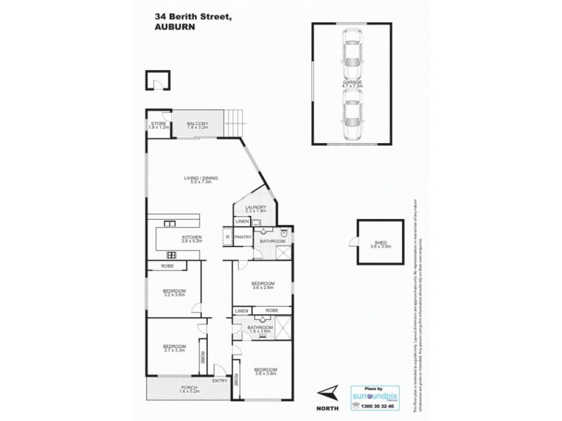 34 Berith St, Auburn NSW 2144 Floorplan