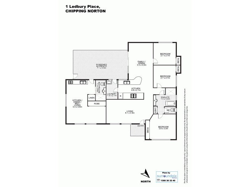 1 Ledbury Place, Chipping Norton NSW 2170 Floorplan