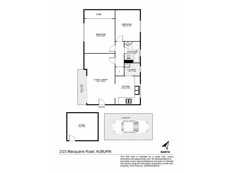 2/23 Macquarie Road, Auburn NSW 2144 Floorplan