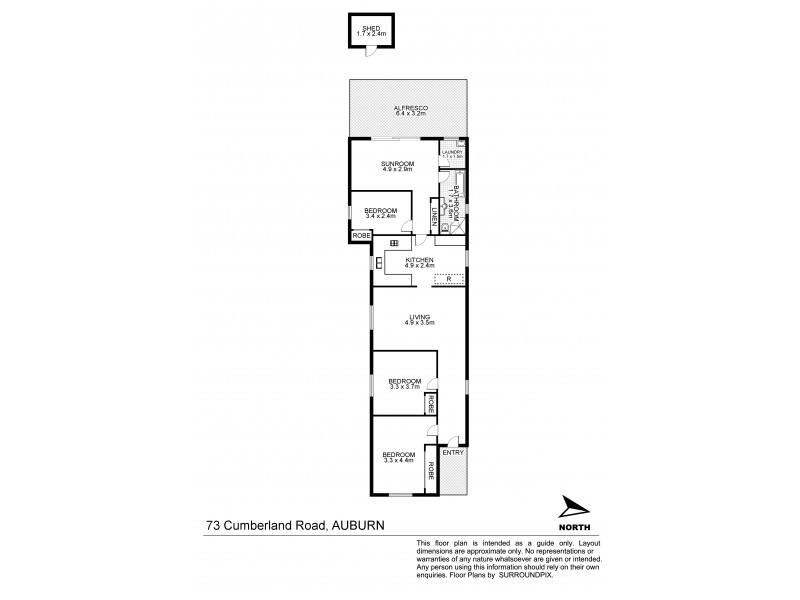 73 Cumberland Road, Auburn NSW 2144 Floorplan