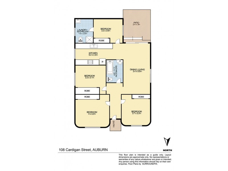 108 Cardigan St, Auburn NSW 2144 Floorplan