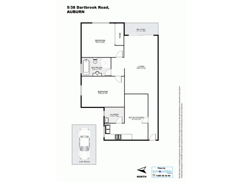 5/38-40 Dartbrook Rd Auburn, Auburn NSW 2144 Floorplan