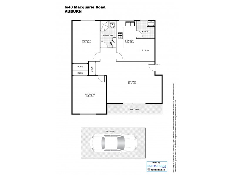 6/43 Macquarie Road, Auburn NSW 2144 Floorplan