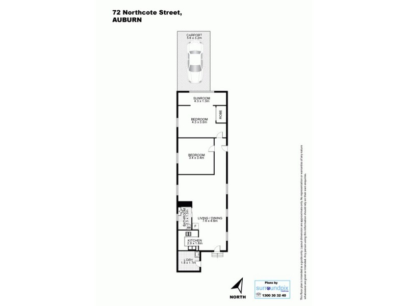 72 Northcote St, Auburn NSW 2144 Floorplan