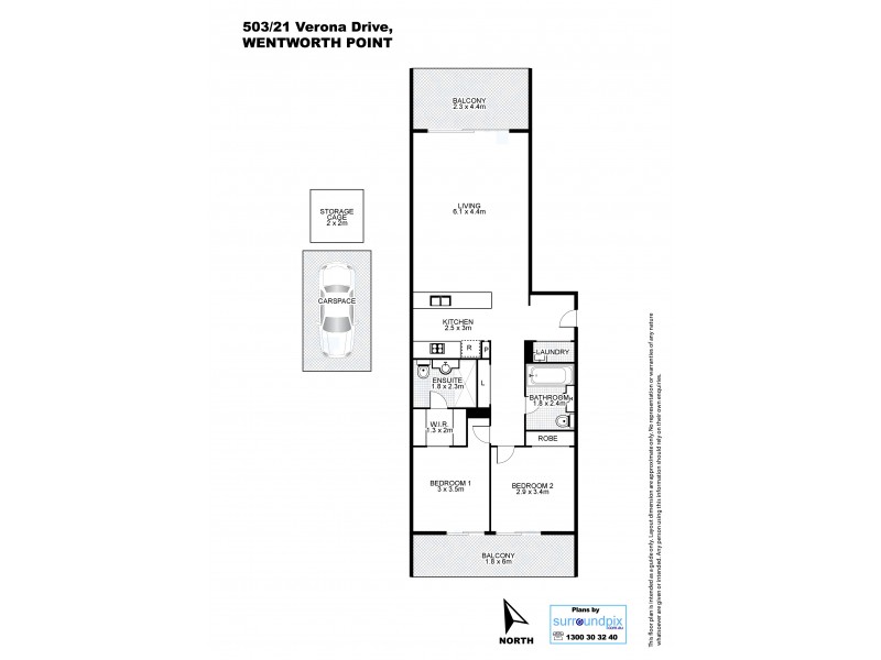 503/21 Verona Dr, Wentworth Point NSW 2127 Floorplan