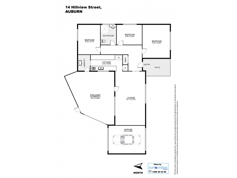 14 Hillview Street, Auburn NSW 2144 Floorplan