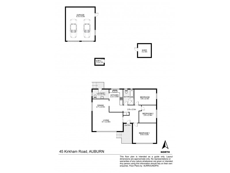 45 Kirkham Rd, Auburn NSW 2144 Floorplan