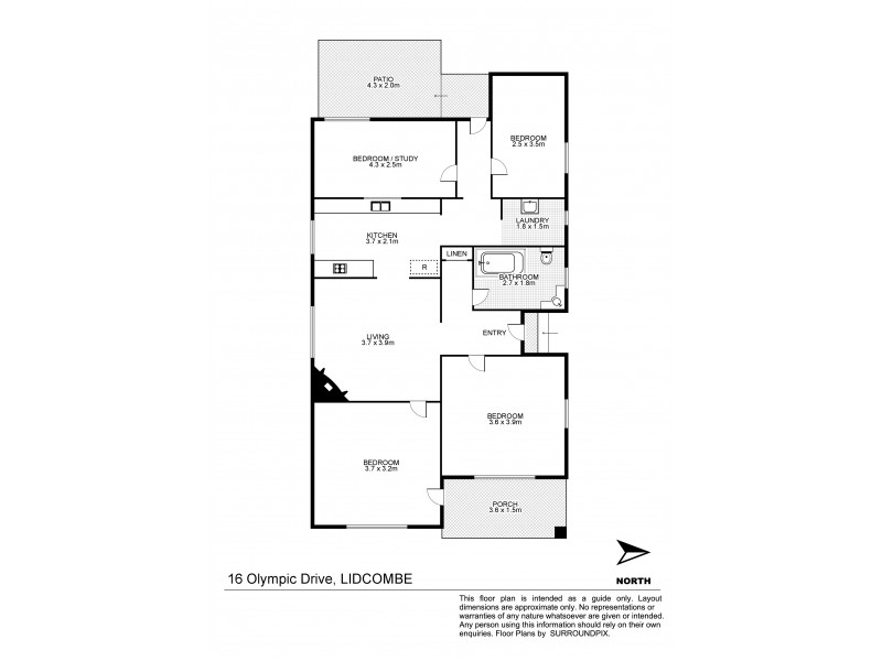 16 Olympic Drive, Lidcombe NSW 2141 Floorplan