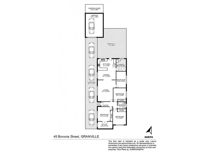 45 Boronia St, Granville NSW 2142 Floorplan