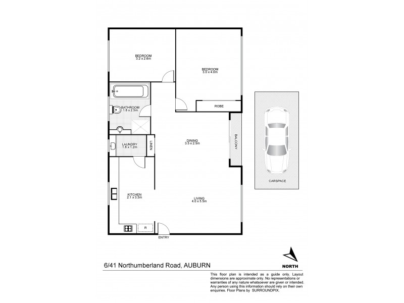 6/41 Northumberland Road, Auburn NSW 2144 Floorplan