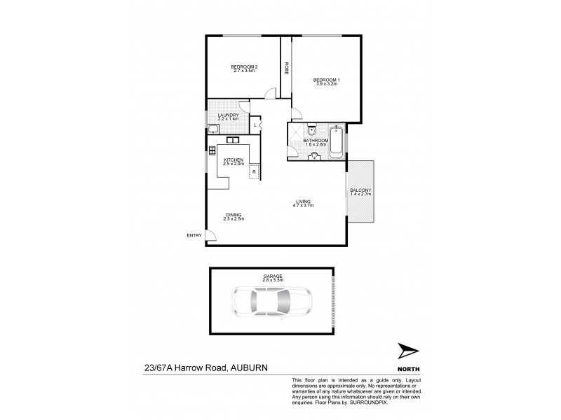23/67a Harrow Road, Auburn NSW 2144 Floorplan