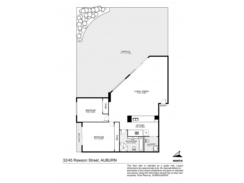 32/45 Rawson St, Auburn NSW 2144 Floorplan