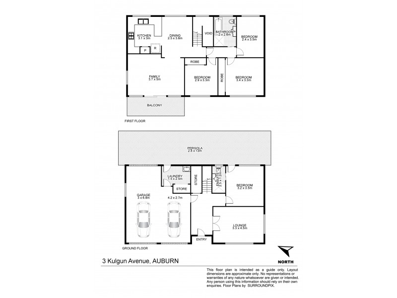 3 Kulgun Ave, Auburn NSW 2144 Floorplan
