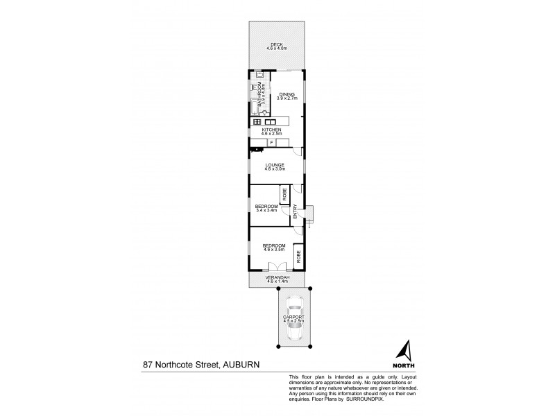 87 Northcote Str, Auburn NSW 2144 Floorplan