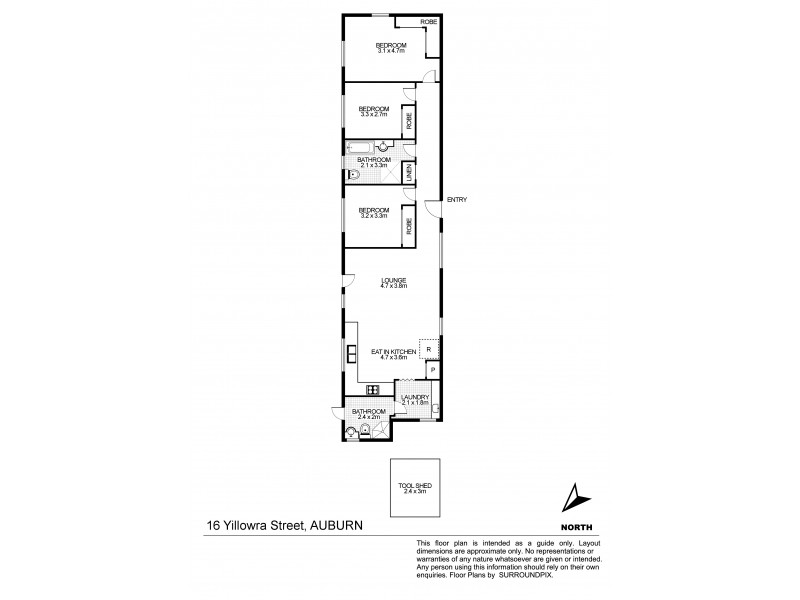 16 Yillowra St, Auburn NSW 2144 Floorplan