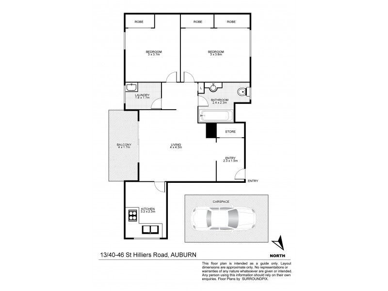 13/40-46 St Hilliers Rd, Auburn NSW 2144 Floorplan