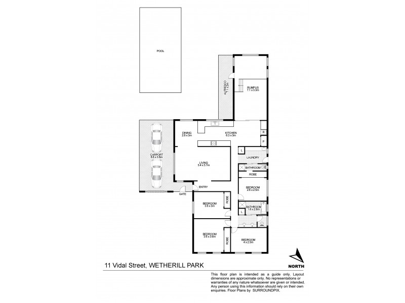 11 Vidal Street, Wetherill Park NSW 2164 Floorplan