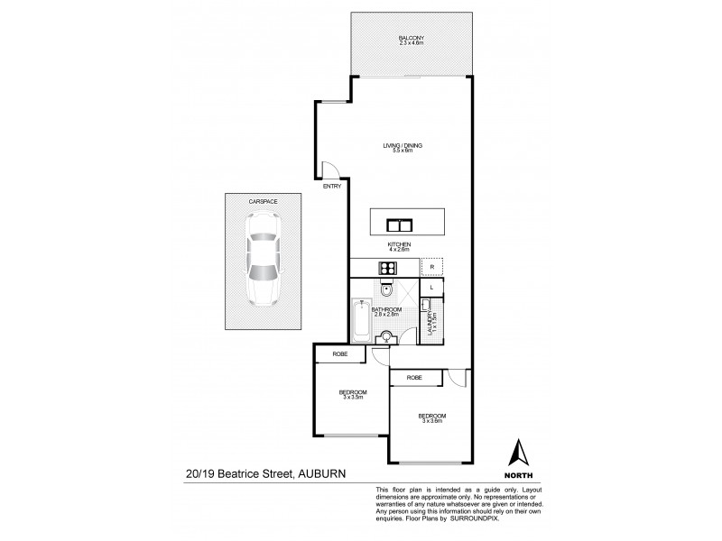 20/19 Beatrice St, Auburn NSW 2144 Floorplan