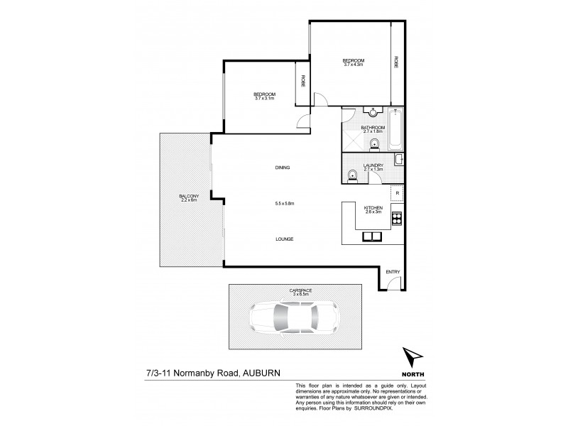7/3-11 Normanby Road, Auburn NSW 2144 Floorplan