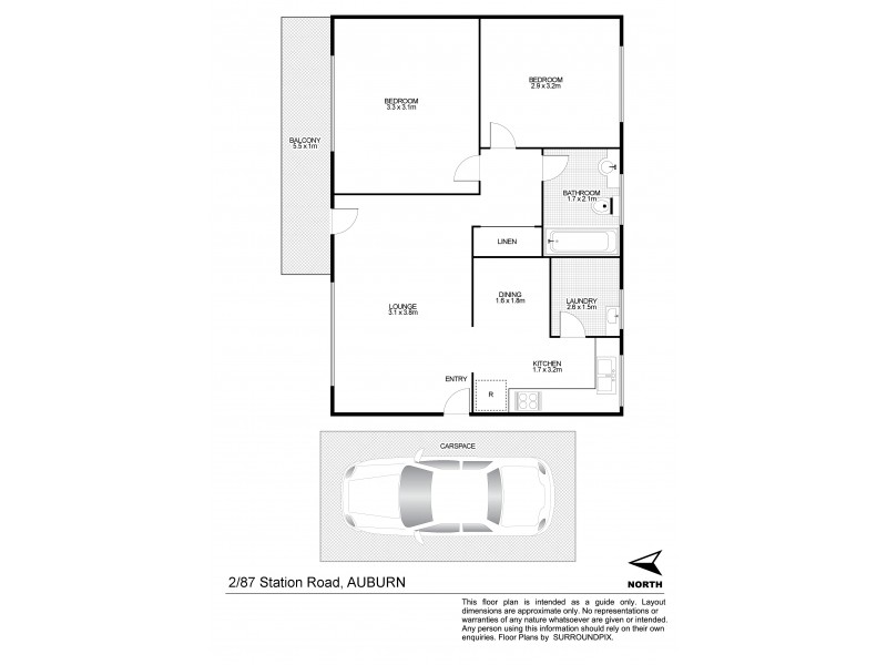 2/87 Station Rd, Auburn NSW 2144 Floorplan