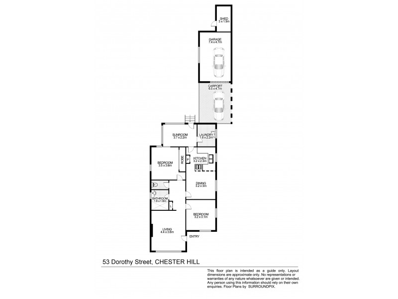 53 Dorothy St, Chester Hill NSW 2162 Floorplan