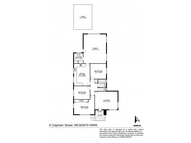 6 Clapham Rd, Regents Park NSW 2143 Floorplan