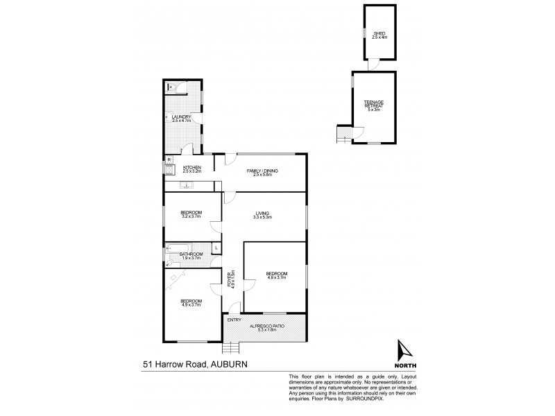 51 Harrow Rd, Auburn NSW 2144 Floorplan